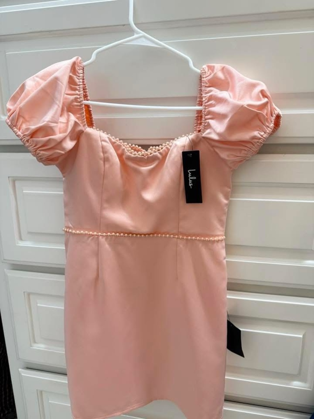 Lulu's Blush Pink Puff Sleeve Mini Dress
